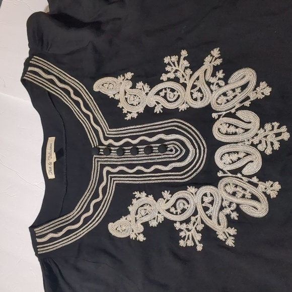 Hot & Delicious Embroidered Tassel Dress women size L - Picture 3 of 11